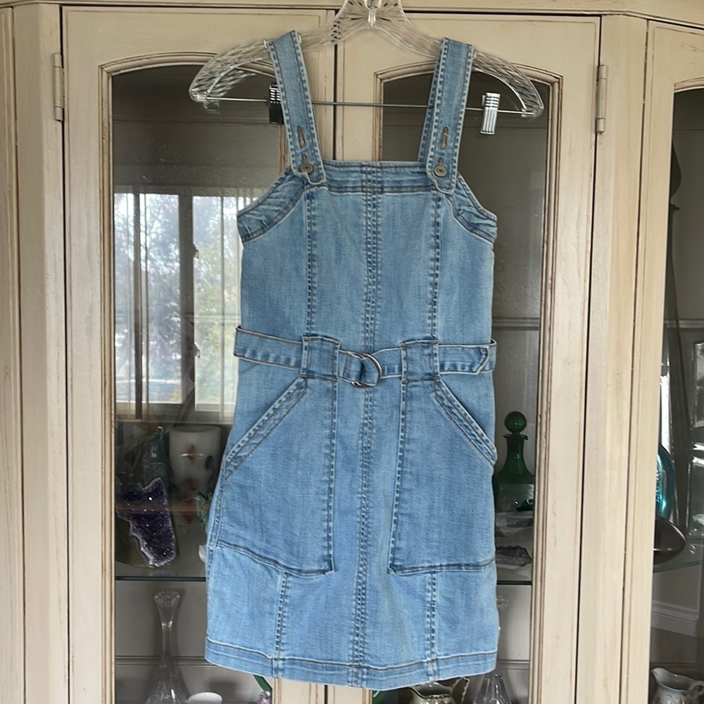 American eagle light blue denim, Jean dress size 00 superstretch